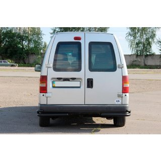 Задние двойные уголки AK003 Double Black (нерж) Fiat Scudo 1996-2007 гг. фото 3