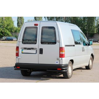 Задние двойные уголки AK003 Double Black (нерж) Peugeot Expert 1995-2007 гг. фото 2