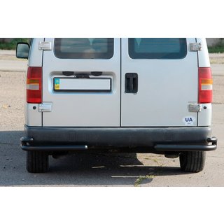 Задние двойные уголки AK003 Double Black (нерж) Peugeot Expert 1995-2007 гг. фото 1