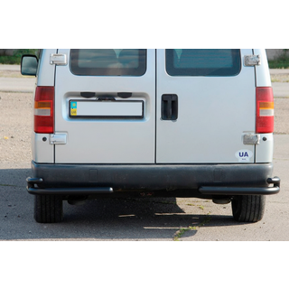 Задние двойные уголки AK003 Double Black (нерж) Peugeot Expert 1995-2007 гг. фото 1