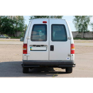 Задние двойные уголки AK003 Double Black (нерж) Peugeot Expert 1995-2007 гг. фото 4