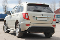 Lifan X60 2011- гг. Задняя дуга AK007 Черная фото 3