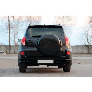 Задние уголки AK003-double Черный (2 шт., нержавейка) Toyota Rav 4 2006-2013 гг. фото 1