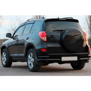 Задние уголки AK003-double Черный (2 шт., нержавейка) Toyota Rav 4 2006-2013 гг. фото 2