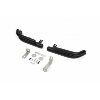 Задние двойные угловые дуги AK003 Double Black (нерж. сталь) Hyundai Santa Fe 2 2006-2012 гг. фото 1
