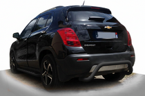Chevrolet Trax 2012-2023 гг. Задняя дуга AK007 Черная (нерж. сталь) фото 1