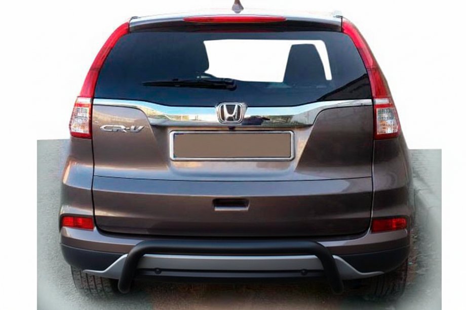 Honda CRV 2017-2022 гг. Задняя дуга AK007 Black (2016-2019, нержавейка) Фото 1
