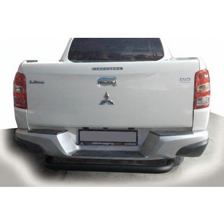 Задняя защита AK007 Черная (нержавейка)