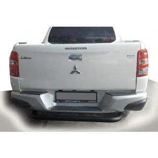 Задняя защита AK007 Черная (нержавейка)
