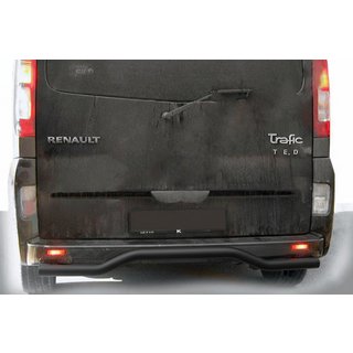 Задняя защита AK006 Черный (нерж. сталь) Opel Vivaro 2001–2015 гг. фото 2