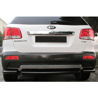 Задние угловые дуги с центральной частью AK007-3 Черный (2 шт., нерж. сталь) фото 1