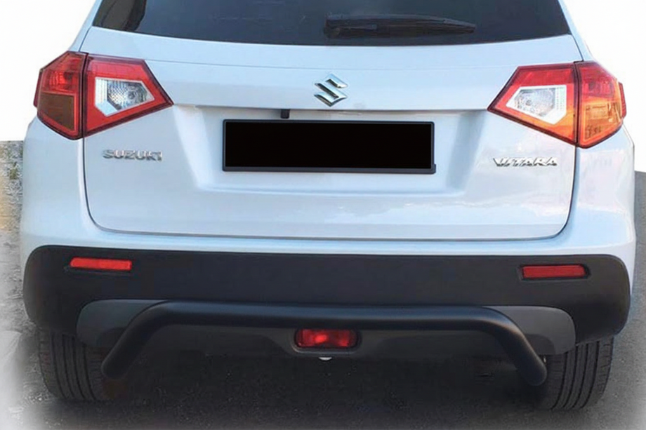 Suzuki Vitara 2015- гг. Задняя защита AK007 Черная (нержавейка) Image