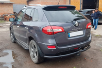Renault Koleos 2008-2016 гг. Задняя дуга AK002-1 Черная (нерж. сталь) фото 4