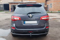 Renault Koleos 2008-2016 гг. Задняя дуга AK002-1 Черная (нерж. сталь) фото 3
