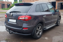 Renault Koleos 2008-2016 гг. Задняя дуга AK002-1 Черная (нерж. сталь) фото 2