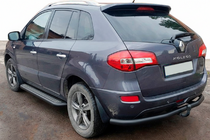 Renault Koleos 2008-2016 гг. Задняя дуга AK002-1 Черная (нерж. сталь) фото 1