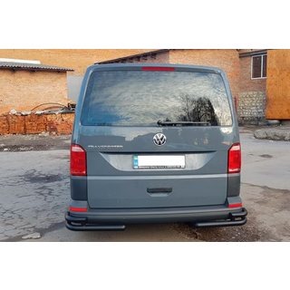 Задние угловые дуги AK003-Double Black (2 шт., нерж. сталь) фото 3