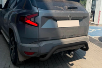 Renault Duster 2024- гг. Задняя защита AK007 Черная (нерж. сталь) фото 3
