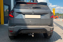 Renault Duster 2024- гг. Задняя защита AK007 Черная (нерж. сталь) фото 1