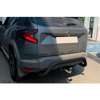 Задняя защита AK007 Черная (нерж. сталь) фото 3