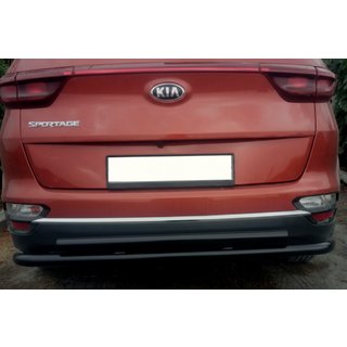 Задняя защита AK002-2 Черный (нерж. сталь) Kia Sportage 2015-2021 гг. фото 3