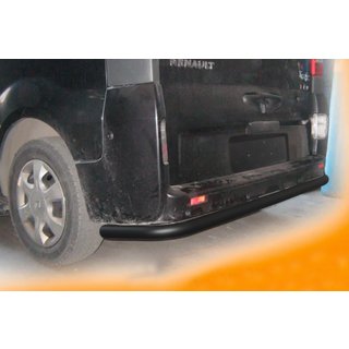 Задняя защита AK005 Черный (нерж. сталь) Nissan Primastar 2002-2014 гг. фото 2