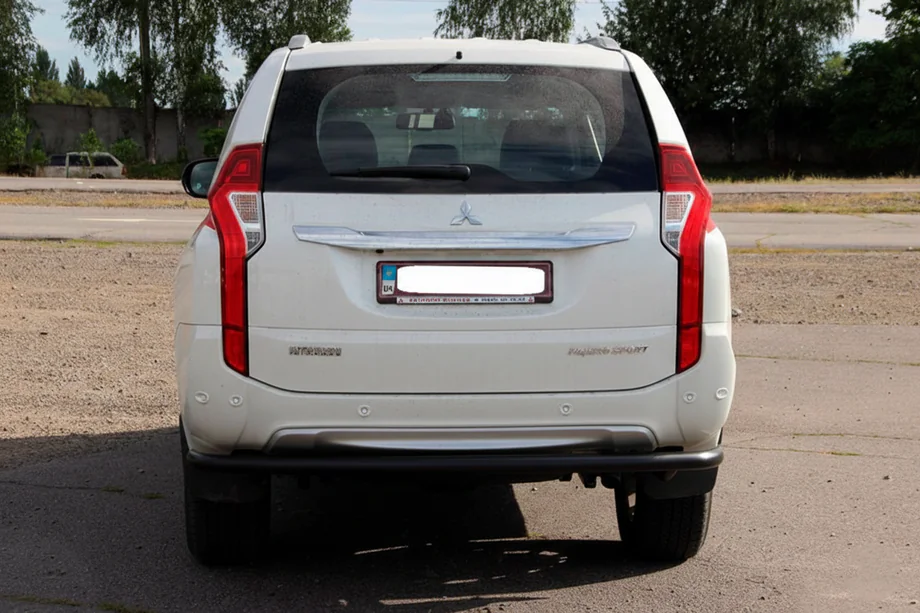 Mitsubishi Pajero Sport 2015- гг. Задняя защита AK005 Черный (нерж. сталь) Фото 6