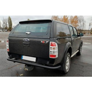 Задняя защита AK005 Черный (нерж. сталь) Ford Ranger 2007-2011 гг. фото 3