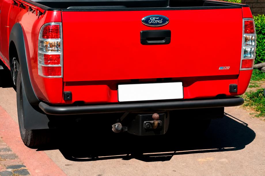 Ford Ranger 2007-2011 гг. Задняя защита AK005 Черный (нерж. сталь)