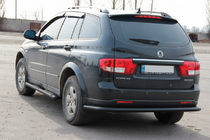 SsangYong Kyron 2005-2014 гг. Задняя дуга AK005 Черная (Нержавеющая сталь) фото 1