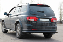SsangYong Kyron 2005-2014 гг. Задняя дуга AK005 Черная (Нержавеющая сталь) фото 2