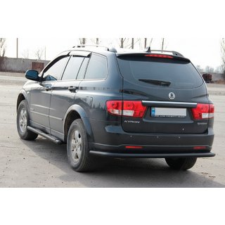Задняя дуга AK005 Черная (Нержавеющая сталь) SsangYong Kyron 2005-2014 гг. фото 1