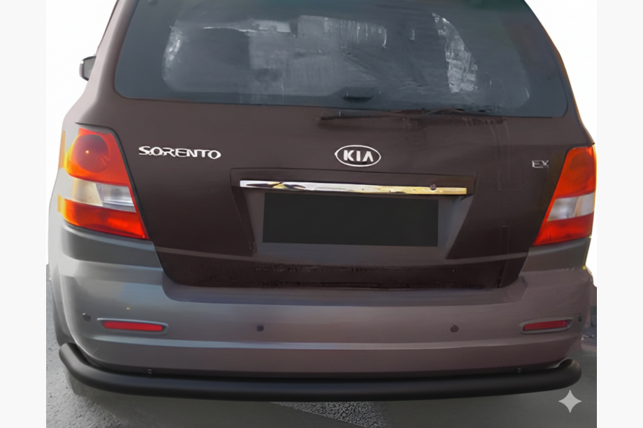 Kia Sorento I BL 2002-2009 гг. Задняя дуга AK005 Черная (нерж. сталь) Image