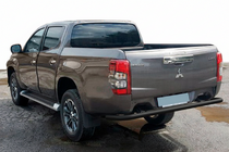 Fiat Fullback 2016- гг. Задняя защита AK005 Черный (нерж. сталь) фото 1