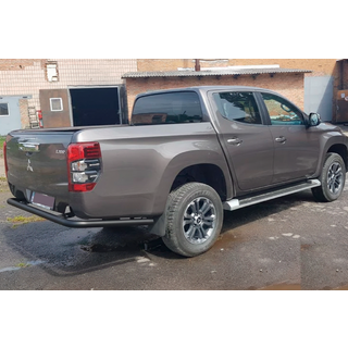 Задняя защита AK005 Черный (нерж. сталь) Fiat Fullback 2016- гг. фото 4