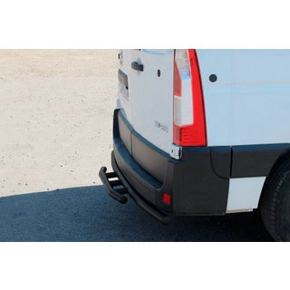 Задняя дуга AK011 Черная (нерж.) Nissan NV400 2010-2024 гг. фото 1