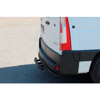 Задняя дуга AK011 Черная (нерж.) Nissan NV400 2010-2024 гг. фото 1