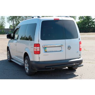 Задняя дуга AK003-2 Черная (2 шт., Нержавейка) Volkswagen Caddy 2004-2010 гг. фото 3