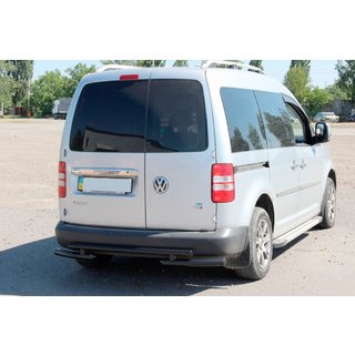 Задняя дуга AK003-2 Черная (2 шт., Нержавейка) Volkswagen Caddy 2004-2010 гг. фото 4