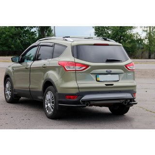 Задняя дуга AK002-3 Черная (нержавейка) Ford Kuga/Escape 2013-2019 гг. фото 2