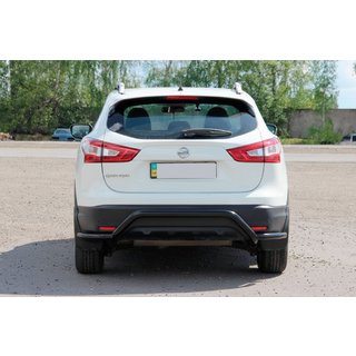 Задняя дуга AK007-Plus Черная (нерж. сталь) Nissan Qashqai 2014-2021 гг. фото 4