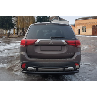 Задняя дуга AK004-2 Черная (Нержавейка) фото 2