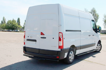 Renault Master 2011-2023 гг. Задняя дуга AK008 Черная (нерж. сталь) фото 3