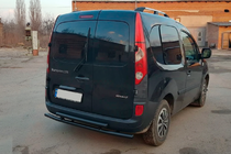 Renault Kangoo 2008–2020 гг. Задняя дуга AK002-2 Черная (Нержавеющая сталь) фото 3