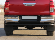 Toyota Hilux 2015- гг. Задняя дуга AK005-2 Черная (Нержавеющая сталь) фото 2