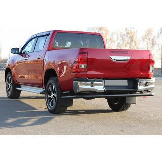 Задняя дуга AK005-2 Черная (Нержавеющая сталь) Toyota Hilux 2015- гг. фото 1