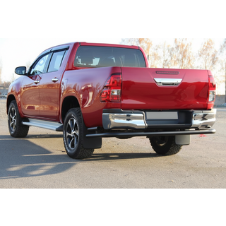 Задняя дуга AK005-2 Черная (Нержавеющая сталь) Toyota Hilux 2015- гг. фото 1