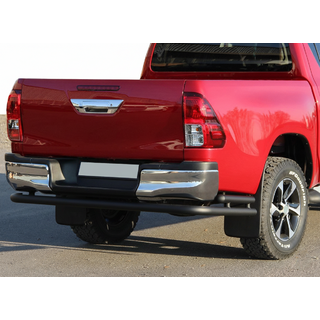 Задняя дуга AK005-2 Черная (Нержавеющая сталь) Toyota Hilux 2015- гг. фото 3