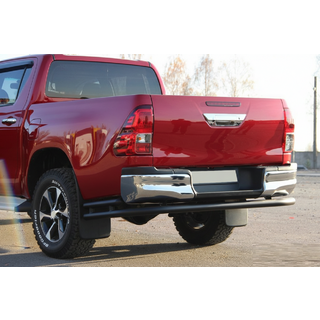 Задняя дуга AK005-2 Черная (Нержавеющая сталь) Toyota Hilux 2015- гг. фото 4