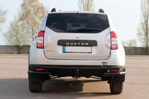 Renault Duster 2008–2017 гг. Задняя дуга AK005-Special Black (нержавеющая сталь) фото 2
